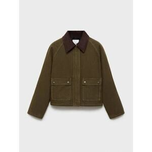Mango Denim Parka With Contrasting Collar - XS